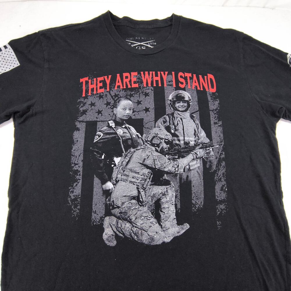 Grunt Style They Are Why I stand Crew Neck Short Sleeve Shirt Mens Size XL Black